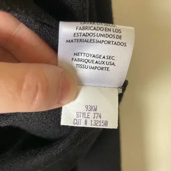 Eileen Fisher 100% Wool Zip Up Jacket Large in Black - Picture 6 of 10